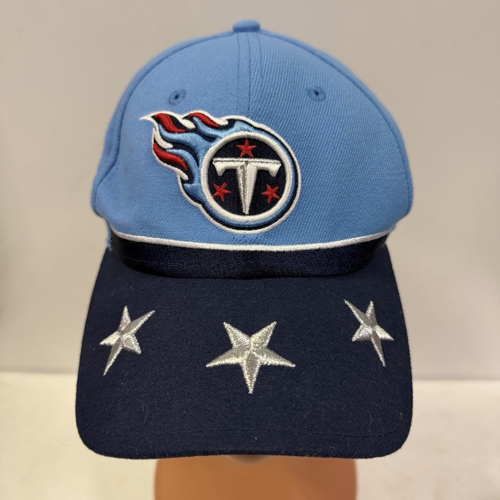 New Era 39THIRTY Tennessee Titans Draft Tri-Star Powder Navy Flex Fitted S/M Hat